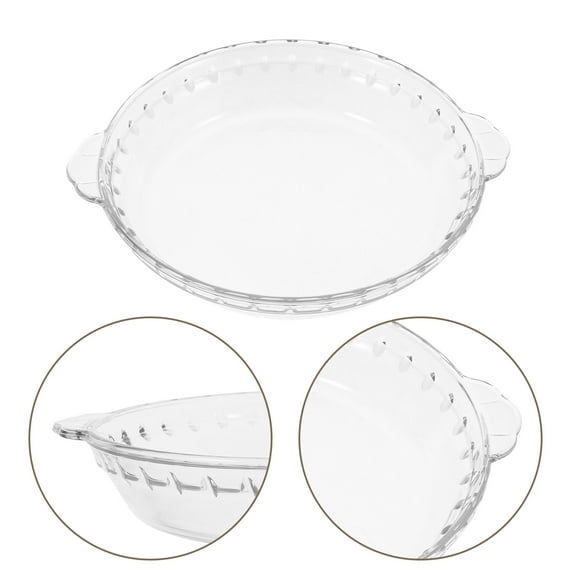 LOLIPPYY Baking Tray Glass Pie Pan Microwave Safe For Cooking 1Set