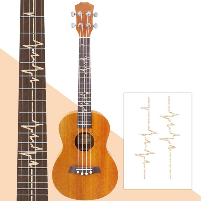 5 Styles Autocollant de Touche Décorations de Cou de Guitare Pièces de Guitare Ukulélé Basse