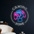 thumbnail image 2 of Handmadetneonsign Gaming Zone Neon Sign, Game Controller Led Sign, Game Player Led Light, Gaming, 2 of 5