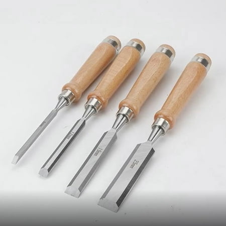 

4Pcs Woodworking Chisels Set 6/12/19/25mm Wood Carving Chisels Gouge Diy Carpenter Engraving Tool
