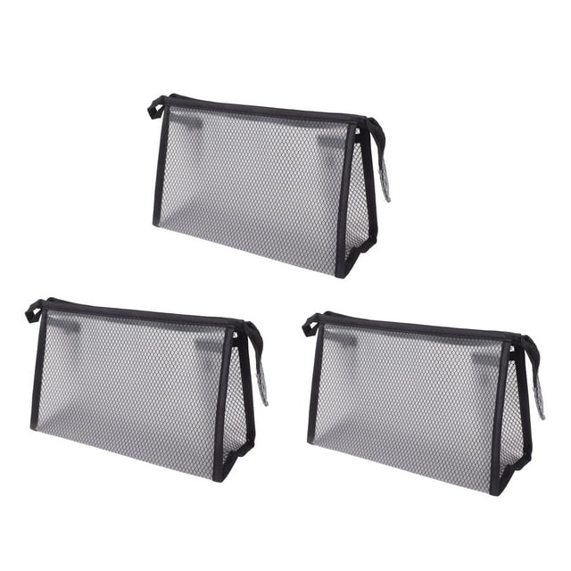 Oubit Cosmetic Pouch,3Pcs Mesh Makeup Bag Mesh Makeup Organizer Mesh Zipper Bag Elevate Your Experience