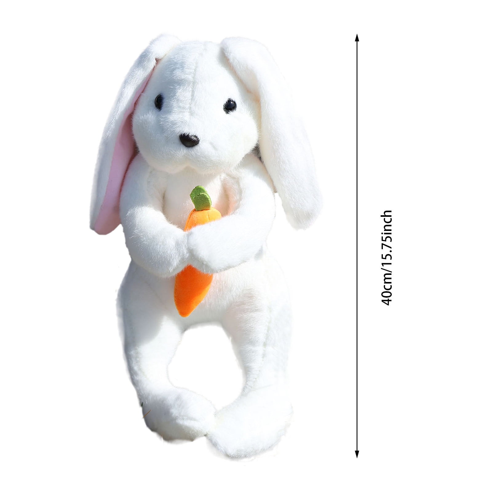 fsxdhpcsgfc Teddy 20cm/8" Or 40cm/8" Bunny Plushy Stuffed Animal Easter Rabbit Doll With Carrot Soft Rabbit Toy For Boys & Girls Cute Birthday & Party Decoration