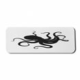 thumbnail image 1 of Octopus Computer Mouse Pad, Nautical Theme Illustration of Silhouette of a Sea Animal on Plain Back, Rectangle Non-Slip Rubber Mousepad Large, 31" x 12" Gaming Size, White Charcoal Grey, by Ambesonne, 1 of 2