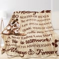 thumbnail image 4 of LHSHID 10th Anniversary Tin Gifts Blanket 10th Wedding Gift for Wife Husband 10 Year Anniversary Wedding Gifts for Him Her Couples 10 Year Anniversary Decorations Blanket 60x80in, 4 of 6