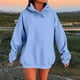 thumbnail image 2 of Sudadera con cremallera para mujer,Sudadera con capucha para mujer, blusa informal de manga larga, blusa lisa de poliéster, largo regular para casa o el trabajo, sopatenor, 2 of 8