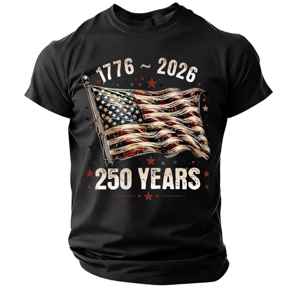 250 Men Shirt United States Usa Flag Print Short Sleeve Crew Neck Tshirt Big and Tall Regular Fit Beach Vacation Workout Tees, Black, #01 Black