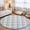 Blue,, variant on Round Rugs 3Ft, Blue Lines Round Area Rug Washable Indoor Throw Carpet, Modern Gingham Plaid Striped Farmhouse Small Non Slip Circle Rug for Bedroom Living Room Home Decor Aesthetic