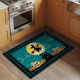 thumbnail image 3 of Halloween Washable Small Entryway Area Rugs 2'x3', Witch Cat Castle Low Pile Throw Rug Non-Slip Sturdy Edge Binding Carpet for Front Door Floor Room Entry, 3 of 9