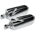 thumbnail image 2 of Krator Motorcycle Front Rear Footpeg Foot Rests Tribal Design Chrome Compatible with Harley-Davidson CVO Style Footpeg Mount, 2 of 4