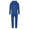 thumbnail image 5 of Fashion YLSDY Men's Fleece Lined Hooded Jumpsuit Zip Up One Piece Pajamas Playsuit Jogger Sweatsuit Overall Romper Blue 2, 5 of 6