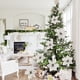 thumbnail image 3 of Wosthever Árbol de Navidad decorativo flor falsa portátil de moda brillante jardín boda simulación artificial flores plata Kits de decoración para fiestas Plata, 3 of 6