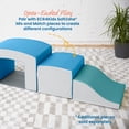 thumbnail image 5 of ECR4Kids SoftZone Junior Mix n' Match Tunnel and Bump, Beginner Playset, French Blue, 2-Piece, 5 of 9