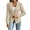 Beige, variant on Womens Tweed Blazers Fashion Casual Long Sleeve Double Breasted Open Front Blazer Jackets Work Suits Black XXL