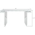 thumbnail image 2 of Silver Mirrored Console Table, 60 Inch Modern Entryway Table with Fluted Tempered Glass, Narrow Mirrored Sofa Table Behind Couch Foyer Hallway Tables for Living Room Entrance, 2 of 14