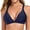 Navy Blue, variant on RELLECIGA Women’s V Neck Triangle Bikini Top Crisscross Back Swimsuit Tops Padded Push Up Bathing Suit