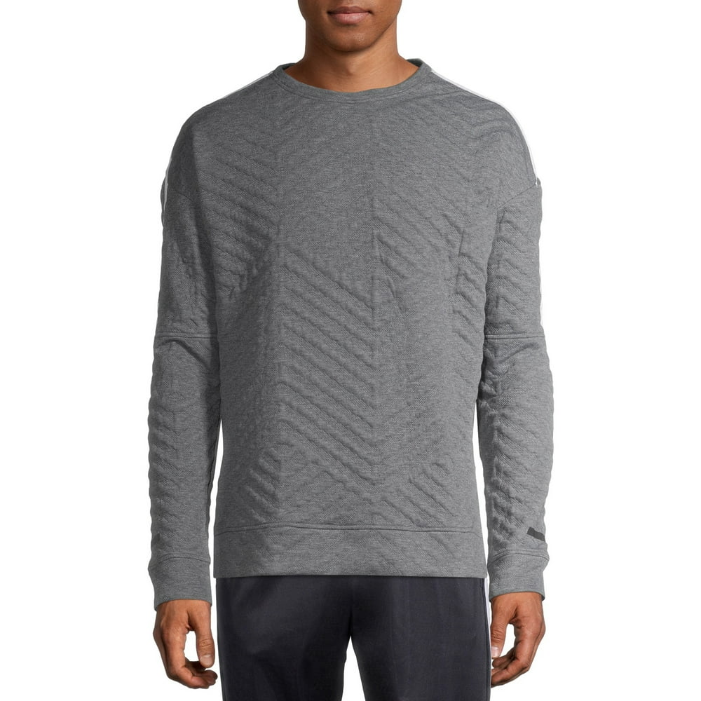Apana - Apana Men's Jacquard Sweatshirt with Drop Shoulders - Walmart ...