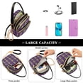 thumbnail image 5 of FORMRS Crossbody Bag for Women Quilted Travel Shoulder Cell Phone Purse with Chain Strap Handbag, Gold and Green Floral Pattern, 5 of 7
