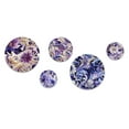 thumbnail image 3 of Designart "Paisleys In Lavender Purple" Floral Round Wall Art Set Of 5 - Purple Glam Wall Living Room Decor Set, 3 of 6