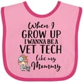 thumbnail image 3 of Inktastic Vet Tech Mom Veterinary Technician Girls Baby Bib, 3 of 4