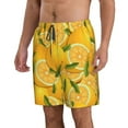 thumbnail image 2 of Bixox Men's Yellow Limes printing Casual Classic Fit Short Summer Beach Shorts, 2 of 6