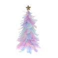 thumbnail image 6 of Sunjoy Tech Christmas Tree Tabletop Decoration Feather Handcrafted Tree Figurine with Star Topper Holiday Home Centerpiece for Christmas New Year Party, 6 of 6