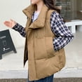 thumbnail image 5 of Spring Saving GaThRRgYP Women's Short Puffer Coat with Hood锛孎ashion Women Pocket Coat Long Jacket Winter Sleeveless Down Cotton Waistcoat, 5 of 7