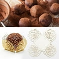 thumbnail image 7 of NOGIS 50pcs Truffle Wrappers Liners Cups Chocolate Paper Candy Cups Small Flared Paper Baking Cups Chocolate Packing Paper for Muffins Cupcakes Birthday Wedding Decor (Gold), 7 of 7
