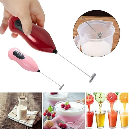 

Milk Frother Handheld for Coffee Foam Maker MUTOCAR Electric Whisk Drink Mixer for Lattes Cappuccino Frappe Matcha Hot Chocolate (Pink)