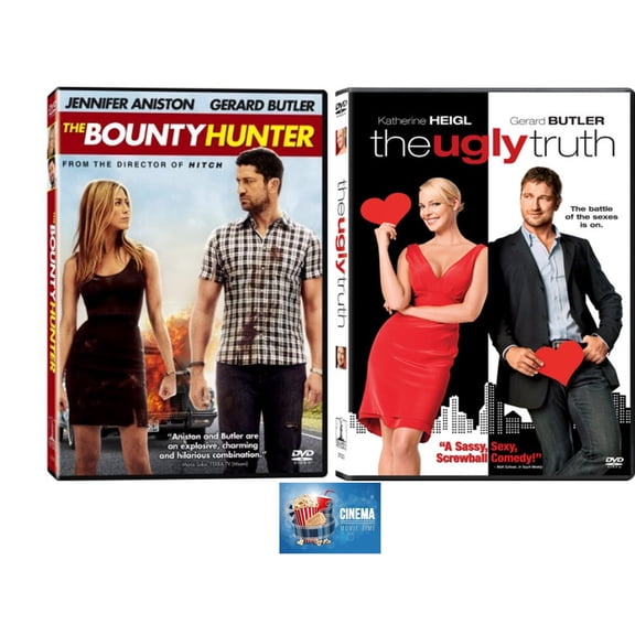 Gerard Butler Comedy Double Feature The Bounty Hunter & The Ugly Truth 2 DVD Set Includes Movie Time Art Card