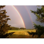 LAMINATED POSTER Double Rainbow Rainbow Nature Sky Landscape Double Poster Print 12 x 18