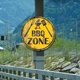 thumbnail image 5 of Placa Metal Vintage Zona Barbacoa Pintura Hierro Redonda Arte Pared Bar para El 30x30cm, 5 of 8