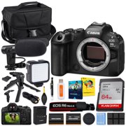Canon EOS R6 Mark III Mirrorless Camera Body | 32.5MP Full-Frame 7K RAW Hybrid Creator Kit, SanDisk Ultra 64GB Card, Extra Battery, Video Mic, LED Light, Gripster Tripod (International Model)