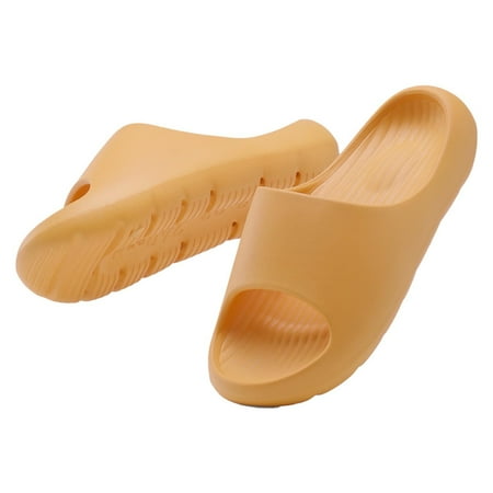 

Tagold Summer Couple Women Men Slippers Fashion Casual Thick Bottomed Bathroom Bath Shoes Yellow 39-40