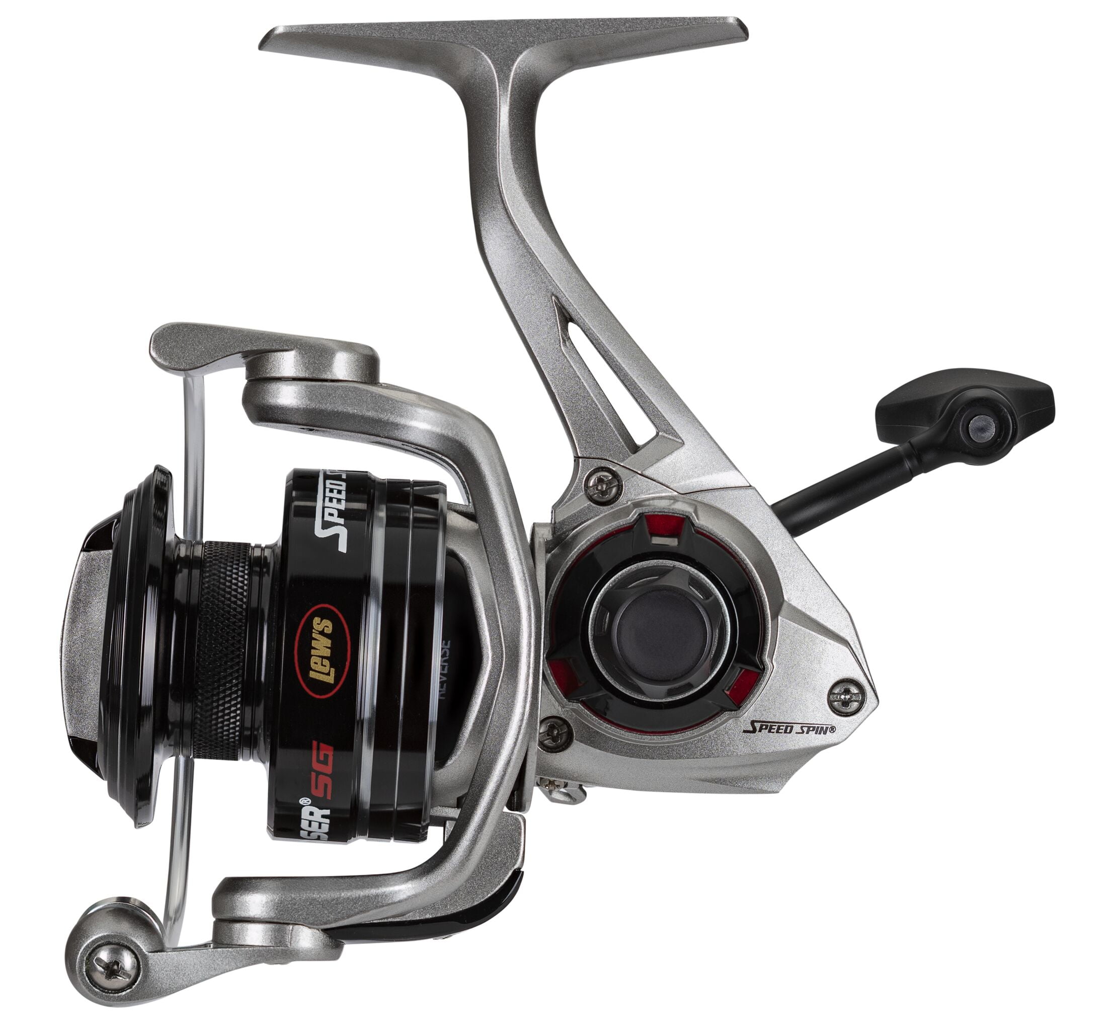 Lew's Laser SG Speed Spin Spinning Fishing Reel, Size 100 Reel, Silver (Clam Package)