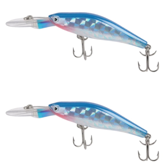 Bisitoy 2Pcs Floating Fishing Lures Set with Weedless Hook for Topwater Snakehead