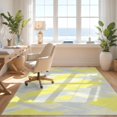 thumbnail image 3 of Design&I 8'x10' Washable Area Rug Sleek Flatweave Pet Friendly Abstract Rgu Geometric Composition Delicate Floating Details for King Size Bedroom, Under Bed, 3 of 7