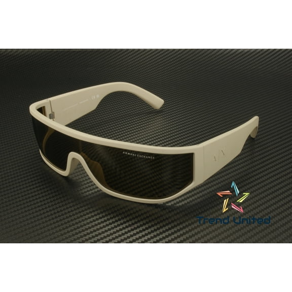 Armani Exchange AX 4153SU Plastic Unisex Wrap Sunglasses Matte Beige 40mm Adult