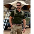 thumbnail image 3 of NY Threads Men's Polo Shirt Short Sleeves UPF 50+ Quick Dry Performance Tactical Pique Jersey Golf Shirt, Large, Army Green, 3 of 7