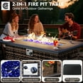 thumbnail image 3 of MEISSALIVVE 7 Pieces Patio Furniture Set with 43" Fire Pit Table, Wicker Patio Conversation Set with Swivel Rocking Chairs, Outdoor Patio Set for Lawn Backyard Porch (Brown), 3 of 10
