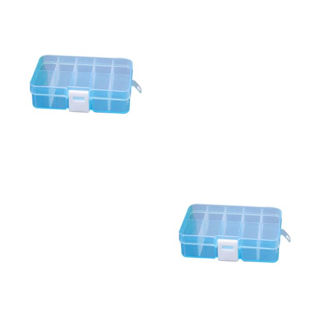 Sonducket Joyero Suministros para el hogar Herrajes a prueba de agua Accesorios para el hogar Contenedor de plástico Cajas de almacenamiento de peso azul 10 celle 2piezas Sonducket CBP012929