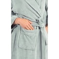 thumbnail image 4 of TexereSilk Women's Luxury Terry Cloth Bathrobe - Soft Modal & Organic Cotton (Lily Green, Small/Medium), 4 of 5