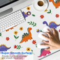 thumbnail image 2 of Long Mouse Pads for Desk,White Dinosaurs Flowers Pattern Desk Mats on Top Of Desks, Desk Mouse Pad Extra Large with 3mm Non-Slip Base and Stitched Edge for Gaming,Office,Work,Home 47.3"x23.6", 2 of 6