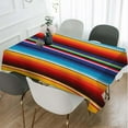 thumbnail image 2 of TKS MITLAN Colorful Mexican Style Tablecloth Decor Stripes Lines Art Feature Bright Table Cloth Dining Room Kitchen Table Cover 60" X 84" Oblong/Rectangle, 2 of 16