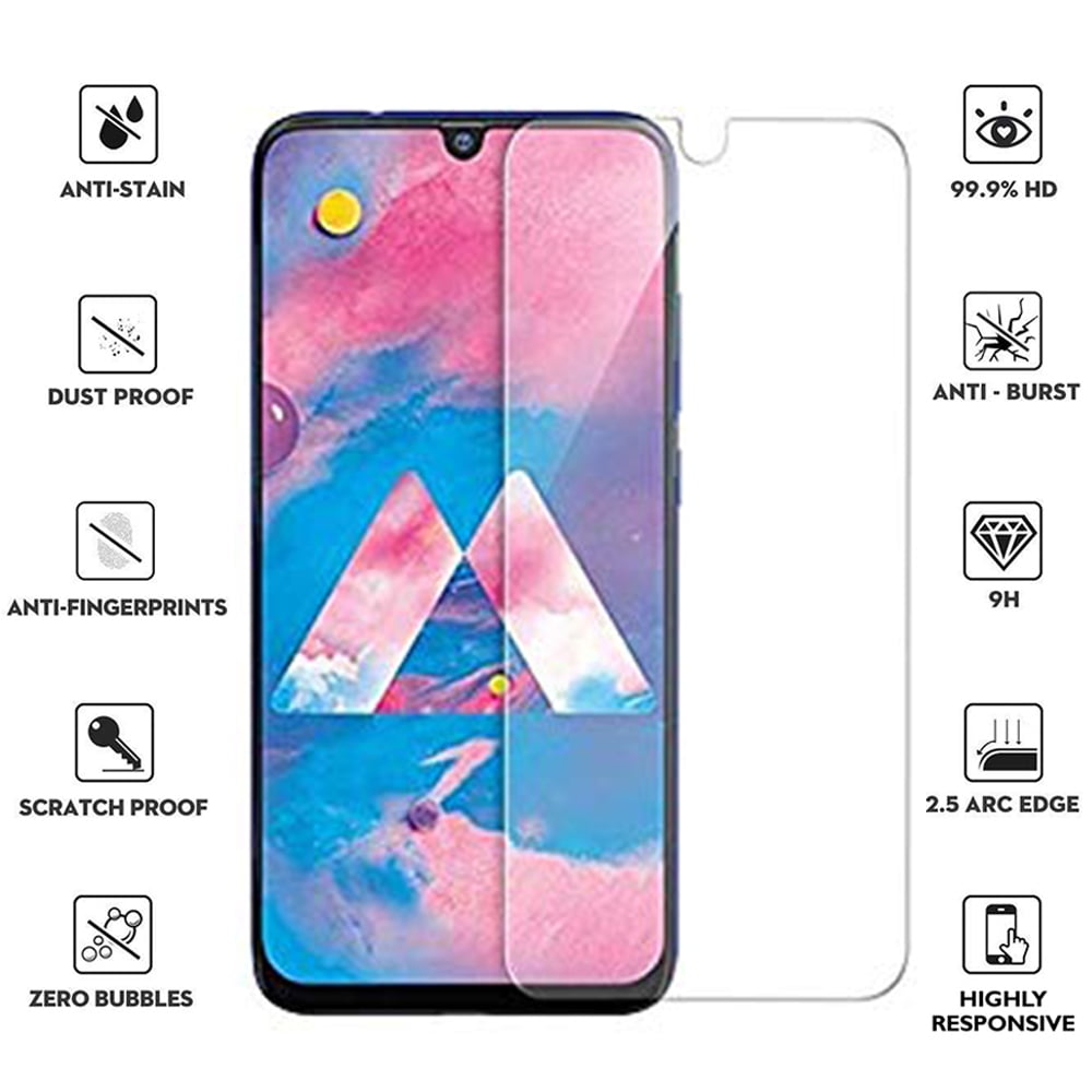 Galaxy A50 Screen Protector, UNEXTATI Ultra-Thin Tempered Glass Screen Protector for Samsung Galaxy A50 Case Friendly 2 Pack 9H Hardnes 