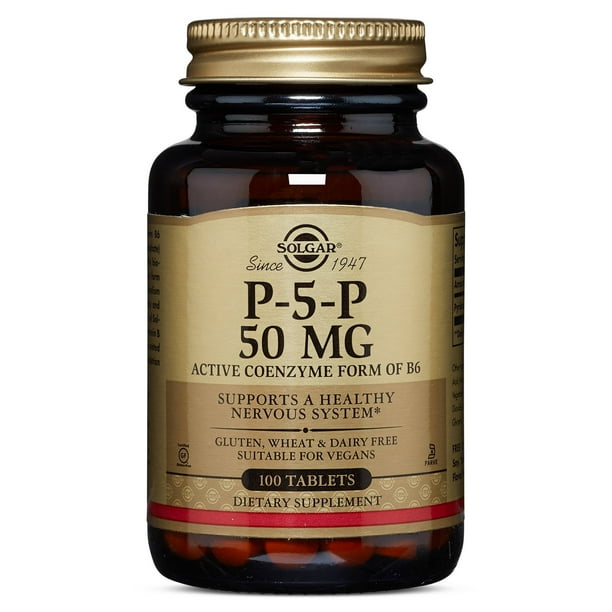 Solgar Pyridoxal5Phosphate (P5P) 50 mg Tablets (Specially Coated