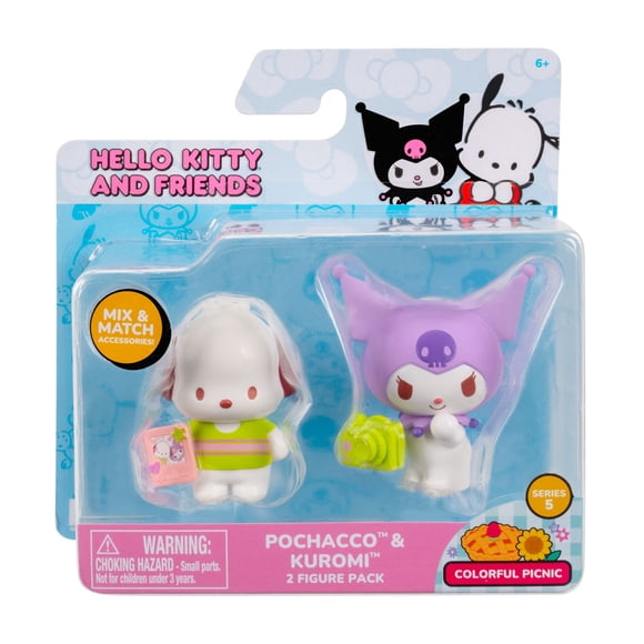 Hello Kitty® and Friends 2 Figure Pack - Perfect Pairing Picnic: Kuromi Camera, Pochacco Polaroid Picture