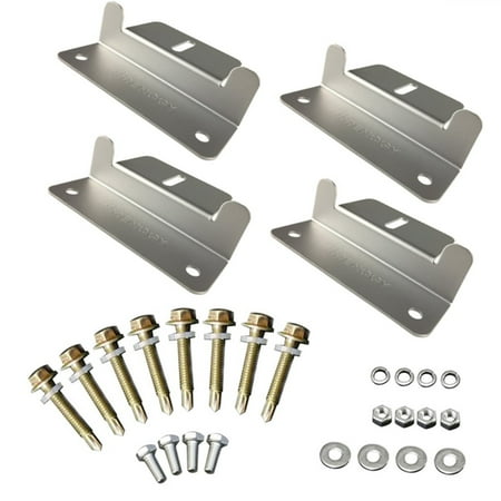 Panel Mount Bracket - Renogy Solar Panel Mounting Z Bracket RV Boat Off Grid Roof-- Set of 4