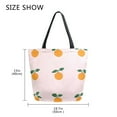 thumbnail image 5 of FORMRS Womens Canvas Tote Bag with Zipper Inner Pocket Shoulder Handbag, Cartoon Citrus, 5 of 7