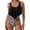 Leopard Print, variant on Womens Tankini Swimsuits Tummy Control 2 Piece Bathing Suit Flowy Ruffle Bikini with High Waist Shorts
