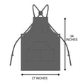 thumbnail image 3 of Aprons For Men Women With Large Pockets Cotton Canvas Back Heavy Duty Adjustable Work Apron/ Canvas Apron For Carpenters, Electricians, Barbecuers, Barbers, Gardeners, And Work Aprons, 3 of 5
